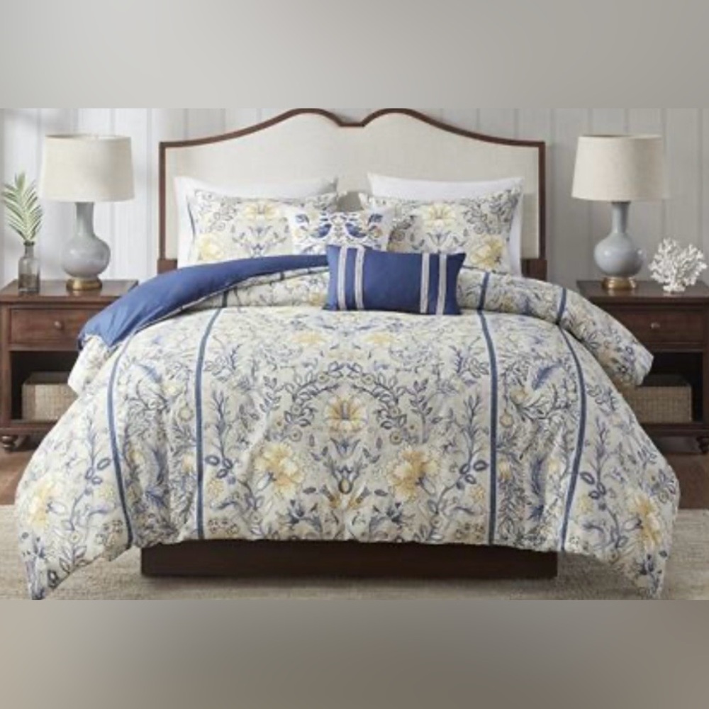 Harbor House Livia 5 Piece Cotton Duvet Cover Set Queen - Picture 1 of 13